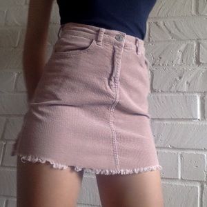BRANDY chord pink skirt